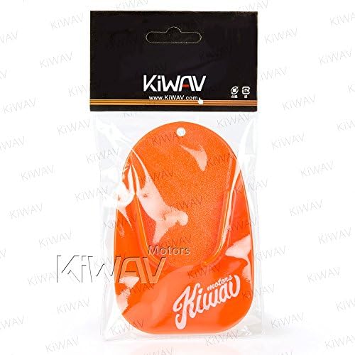 KiWAV Motorcycle Kickstand Pad Plate Support Accessory - Black - Soft Ground, Grass, Hot Pavement, Outdoor Parking, Anti Sinking