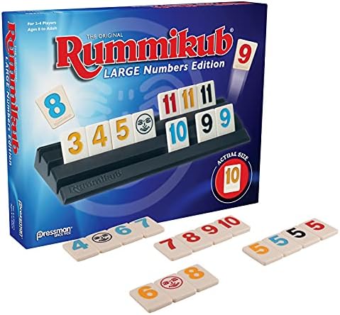 Pressman Rummikub Large Numbers Edition - The Original Rummy Tile Game