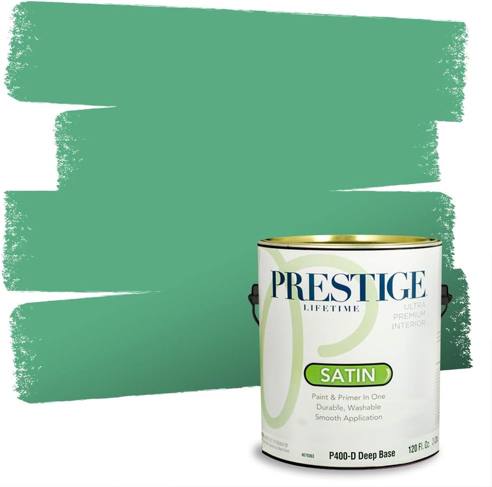 PRESTIGE Paints Exterior Paint and Primer In One, 1-Gallon, Semi-Gloss, Comparable Match of Sherwin Williams* Electric Lime*