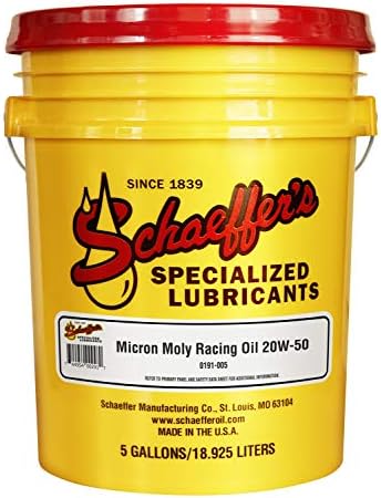 Schaeffer Manufacturing Co. 0191-012S Micron Moly Racing Engine Oil 20W-50, 1-Quart Bottle