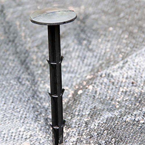 KINGLAKE 30 Pcs 4.3 inch Sturdy Plastic Stakes Anchors Rustproof for Holding Down Landscape Fabric Lawn Edging,Tents,Game Nets and Rain Tarps Black