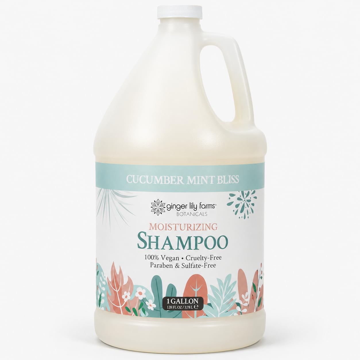 Ginger Lily Farms Botanicals Moisturizing Shampoo for All Hair Types, Coco Mango, 100% Vegan & Cruelty-Free, Coconut Mango Scent, 1 Gallon (128 fl oz) Refill | for Hands, Body & Hair, Moisturizing Wash, Salon Wash, Spa Cleanser, Salon & Spa Essentials, M…