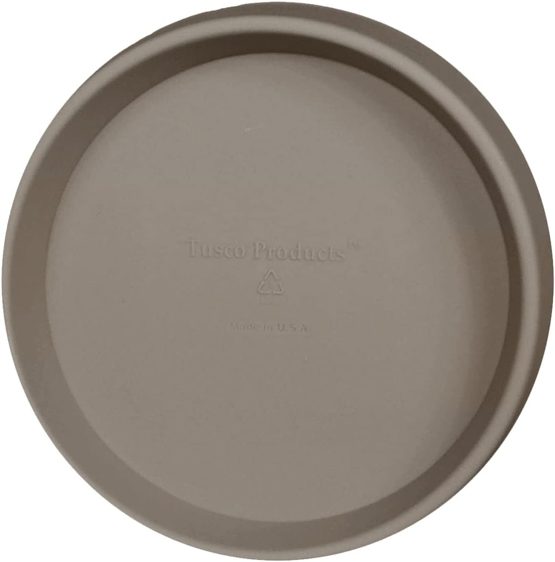 Tusco Products Round Saucer Planter Tray, 22-inch, Slate