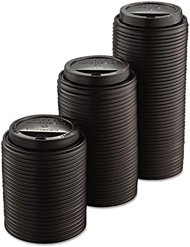 Solo TLB316-0004 Black Traveler Plastic Lid - For Solo Paper Hot Cups (Case of 1000)