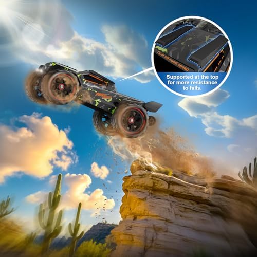 1/14 Brushless RC Cars for Adults Fast 50+ mph, RC Trucks 4x4 Offroad Waterproof, Electric Powered High Speed Remote Control Car