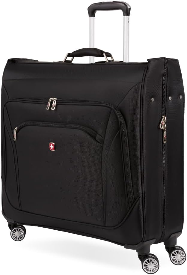 SwissGear 7895 Premium Rolling Garment Bag, Bonus Hanging Feature, Men's and Women's, 24-Inch Luggage - Black