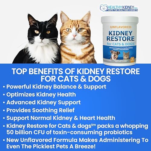 Cat and Dog Kidney Support, Natural Renal Supplements to Support Pets, Feline, Canine Healthy Kidney Function and Urinary Tract. Essential for Pet Health, Pet Alive, Easy to Add to Cats and Dogs Food