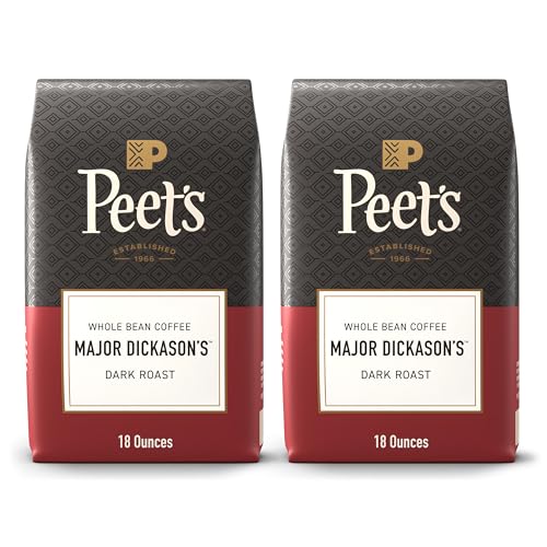 Peet's Coffee Whole Bean Coffee, Dark Roast, Major Dickason's, 18 Ounces
