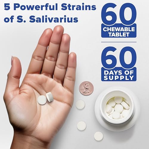 Tuthi Oral Probiotics for Mouth Bad Breath Treatment for Adults - Dental Probiotics for Teeth and Gums - Oral Health Probiotics - 60 Lozenges