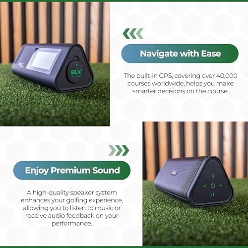 SLX Hybrid Launch Monitor - Effectively Track Your Ball Speed, Club Speed, Distance and Smash Factor - Portable Golf GPS Device via Bluetooth