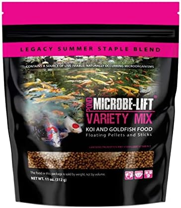 MICROBE-LIFT MLLVMXL Variety Mix Floating Fish Food Pellets and Sticks for Ponds, Water Gardens, and Fountains, for Live Goldfish and Koi, 14.5 Pounds