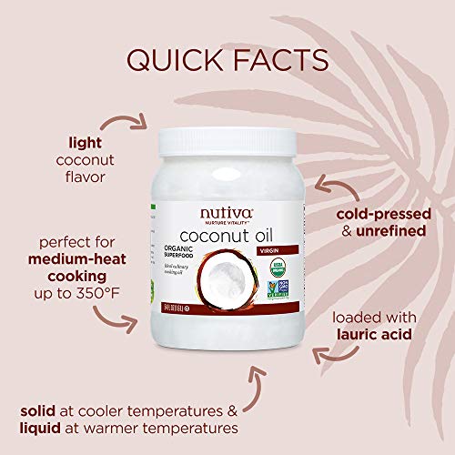 Nutiva Organic Cold-Pressed Virgin Coconut Oil, 54 Ounce & Organic Coconut Manna Puréed Coconut Butter, 15 Ounce (Pack of 2)