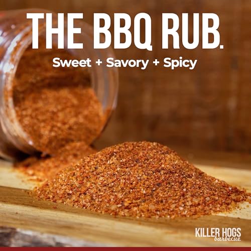 Killer Hogs The BBQ Rub, Grill and Smoking Seasoning, 11 oz | Championship Barbecue Spice Blend for Beef, Steak, Ribs, Burgers, Pork and Chicken, Convenient Shaker Container