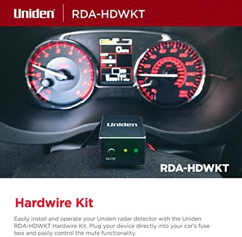 Uniden RDA-HDWKT Radar Detector Smart Hardwire Kit with Mute/Mark Button, LED Alert and Power LED R8w, R8, R7, R4w, R4, R3, R1, DFR9, DFR9BLK, DFR8