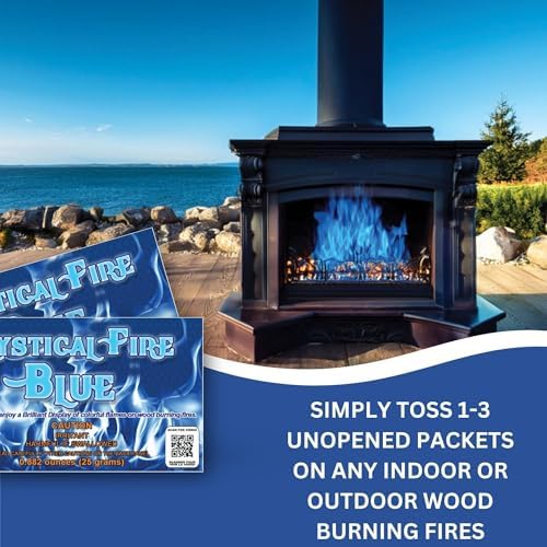 Mystical Fire Blue Fire Color Changing Packets Blue Fire Color Packets 25pk | 25-pack color changing fire packets creates vibrant blue flames in