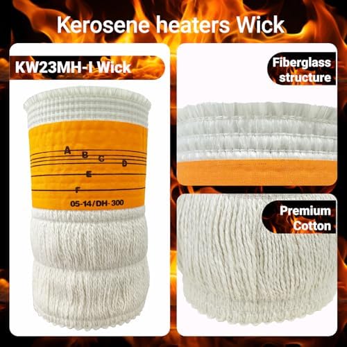 KW23MH-I Replacement Wick for HeatMate HMC-23K & 2230 Series Kerosene Heaters – No Trim Fiberglass Top