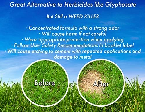 579 Vinegar Weed & Grass Killer, Approved for Organic Production, Pet Safe, Glyphosate Free Herbicide, Quart, 1, Light Yellow