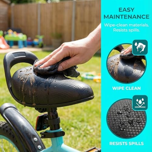 Kids Bike Seat Replacement - Comfortable Padded Bicycle Saddle for 12 14 16 Inch Boys Girls Bikes Soft Breathable Cushion for Mountain Road Cycling