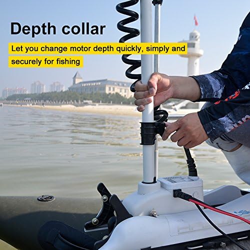 Haswing Bow Mount Trolling Motor 55lbs 48in with Remote, Quick Release | Fresh & Saltwater Ready, 164ft Wireless Remote Range, White, Fits Boats up to 19ft, Req 13.7 x 8" Flat Mount Surface