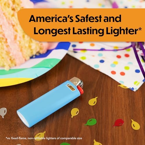 BIC Maxi Pocket Lighters, Long-Lasting, Safe, Assorted Colors