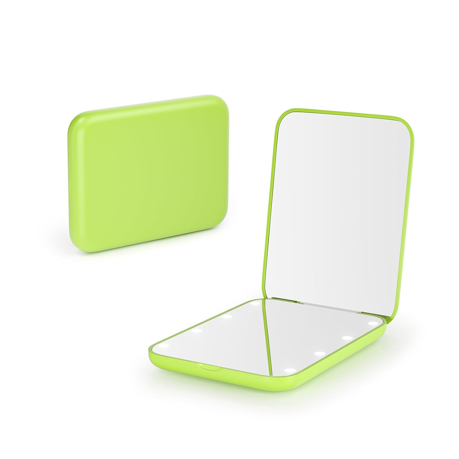 Kintion Pocket Mirror, 1X/3X Magnification LED Compact Travel Makeup Mirror with Light for Purse, 2-Sided, Portable, Folding, Handheld