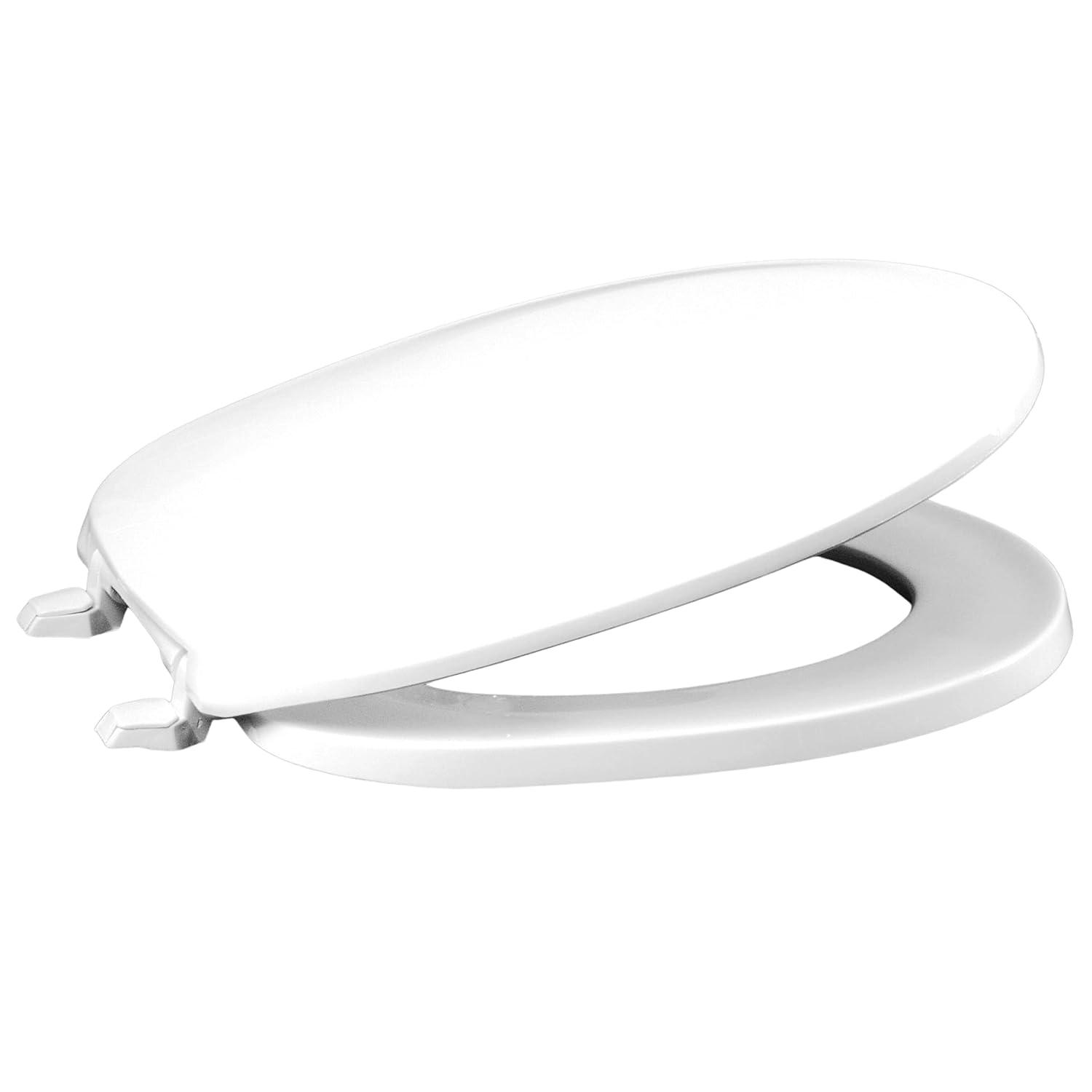 Centoco Toilet Seat Elongated, Residential, Top Mount Plastic Hinge, Black | Plastic, Closed Front, Cover, Made in the USA, 600-407