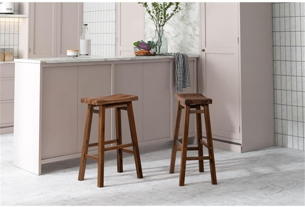 Boraam Sonoma Saddle Stool, Chestnut