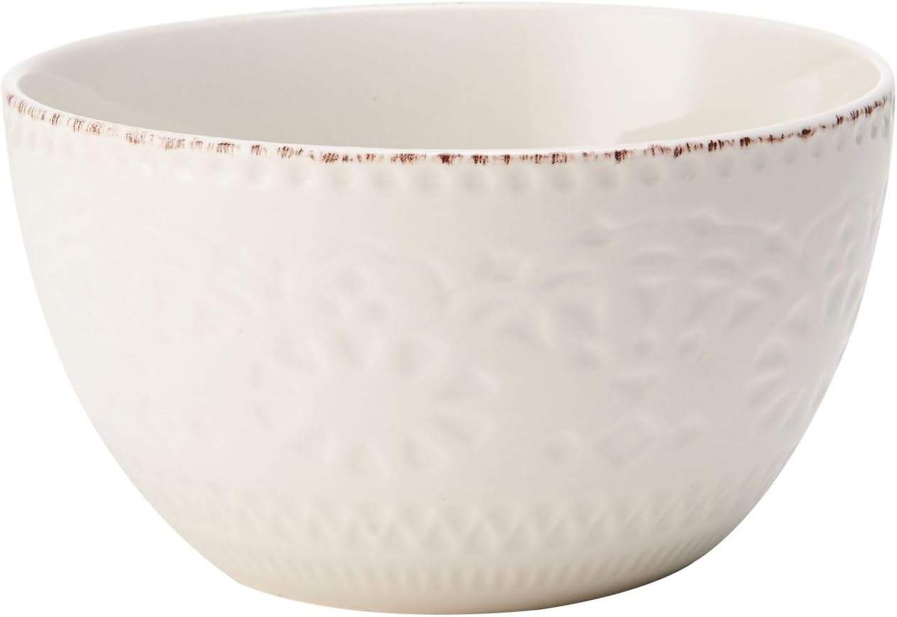 Pfaltzgraff Chateau Cream 16-Piece Stoneware Dinnerware Set, Service for 4, Off White
