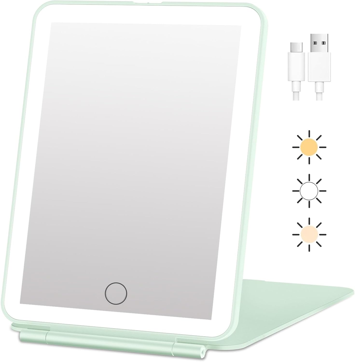 FUNTOUCH Rechargeable Travel Makeup Mirror with 72 Led Lights