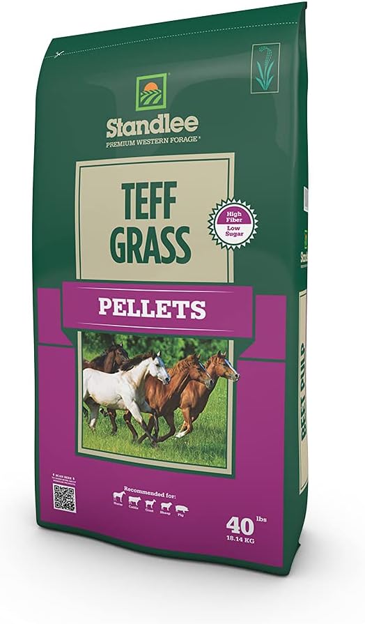 Standlee Premium Western Forage Teff Grass Hay Pellet Horse Feed, 40 lb.