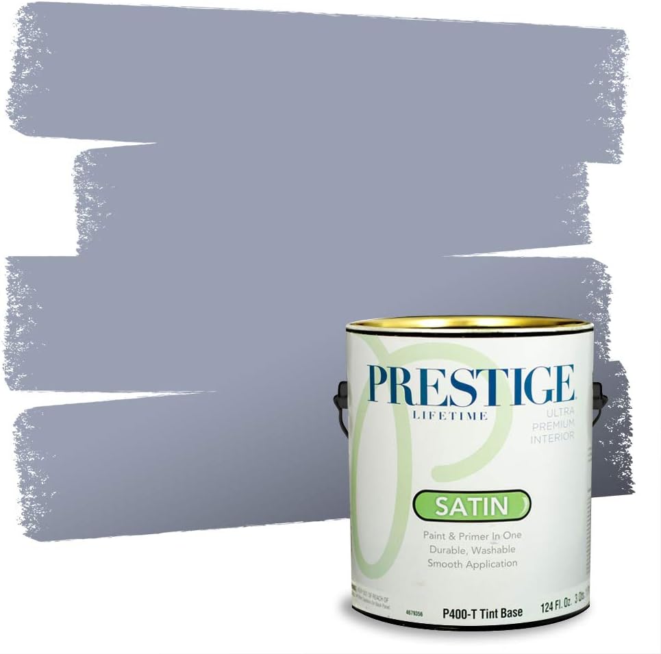 PRESTIGE Paints Exterior Paint and Primer In One, 1-Gallon, Satin, Comparable Match of Sherwin Williams* Blue Nile*