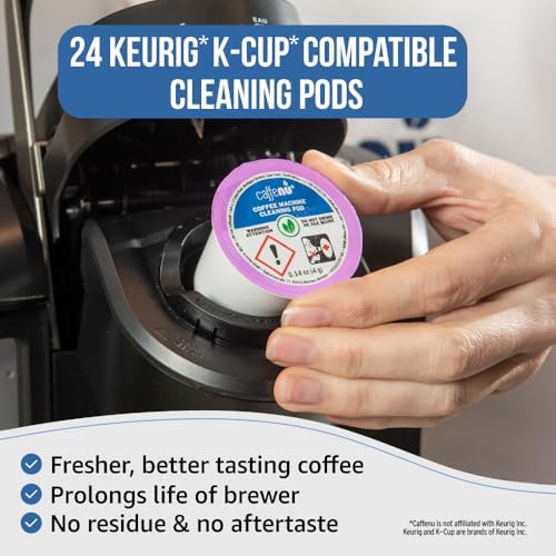 Caffenu Keurig Compatible Cleaning Rinse Pods, 8-Pod Cleaner Kit