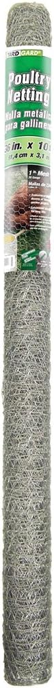 YARDGARD 1 Inch Poultry Netting, Chicken Wire Fence, 20 Gauge Galvanized Steel, Rabbit Fencing, Bird Enclosures, Garden Protection and Plant Support, 24 Inches x 150 Feet