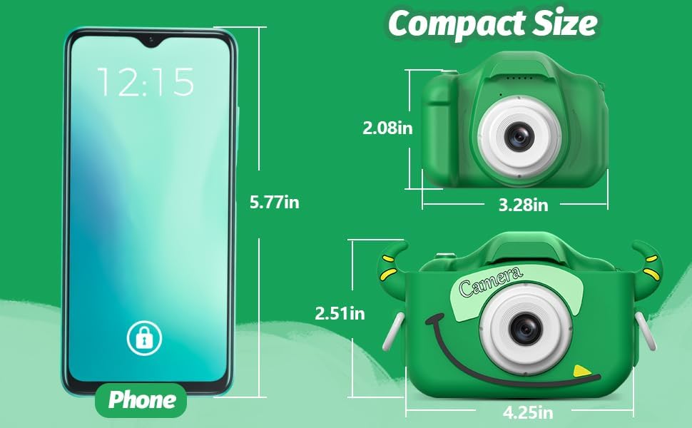 Goopow Kids Camera Toys for 3-8 Year Old Girls Boys,Children Digital Video Camcorder Camera with Cartoon Soft Cover, Best Chritmas Birthday Festival Gift for Kids