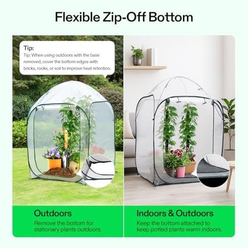 VIVOSUN Mini 4-Tier Greenhouse with Wheels