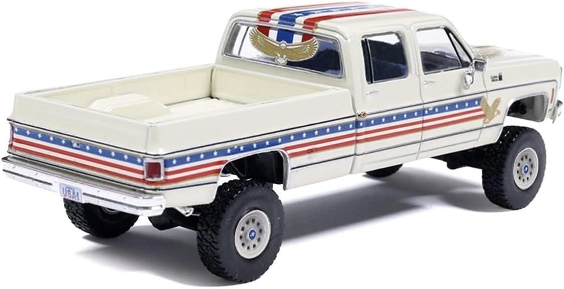 Diecast Compatible with IXO Models 1976 Chevy Custom Deluxe K30 FleetSide Squarebody July 4th Exclusive 1:64 Scale