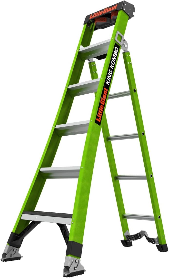 Little Giant King Kombo, 6 ft Fiberglass Multi-Position Ladder, 13906-001