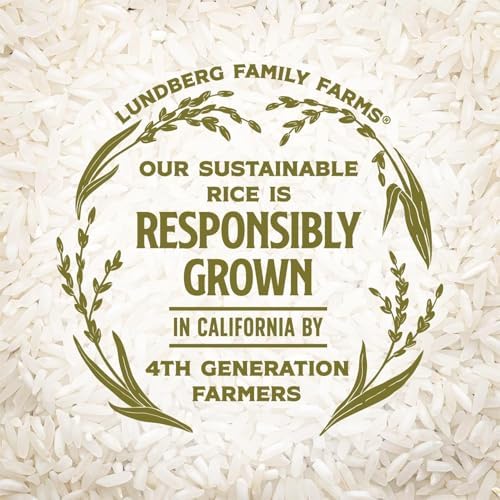 Lundberg Basmati Rice, Long Grain White Rice - Non-Sticky, Fluffy, Nutty, Aromatic Rice, Vegan Food, Healthy Meals, Gluten-Free Rice Grown in California, 32 Oz