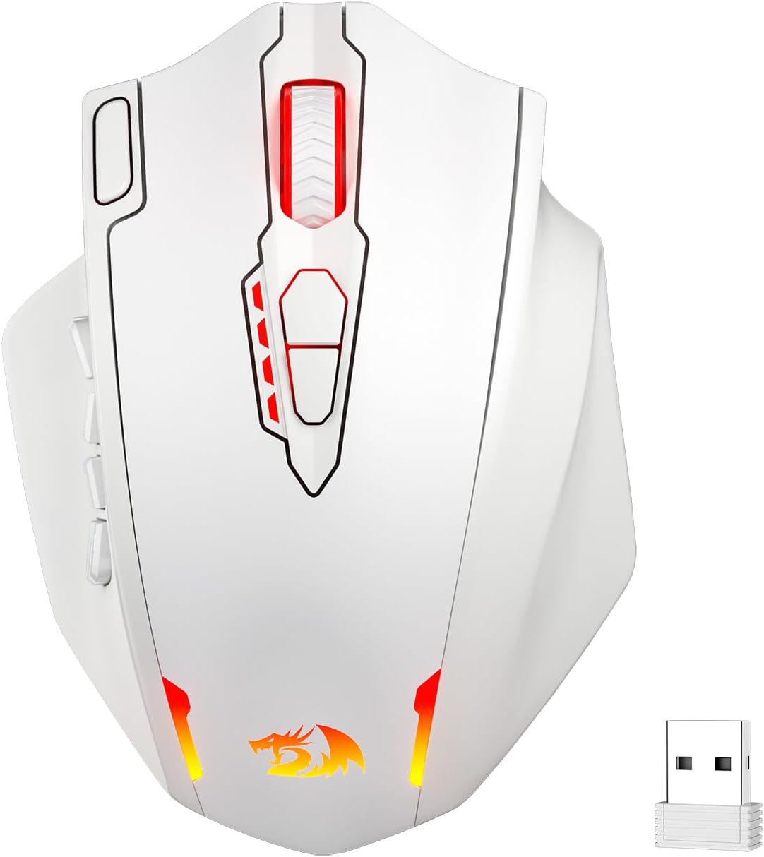 Redragon M908 Wired MMO RGB Gaming Mouse 12400 DPI Remapping Keys | Stable Lag-Free Connection, Redefine Keybinding Macro, Vibing Backlight, Ergonomic Grip Body Comfort