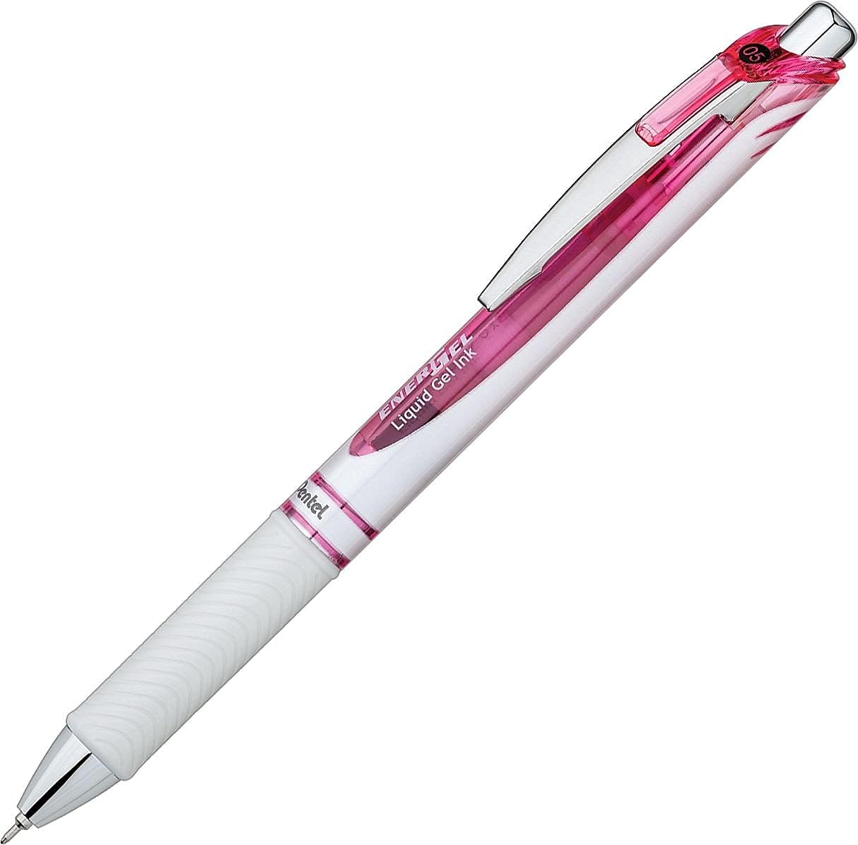 Pentel Pink BCA EnerGel Pearl RTX Retractable Gel Pen, 0.7mm (BL77WBP2PP)