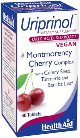 HealthAid Uriprinol® 60 Tablets – Twice‑Daily Antioxidant Uric Acid Cleanse with Montmorency Cherry, Celery Seed