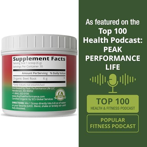 Organic Beet Root Powder. Ultra High Purity Super Food Beets Juice Powder | 100% Pure Nitric Oxide Boosting Beetroot Supplement. Keto, Paleo