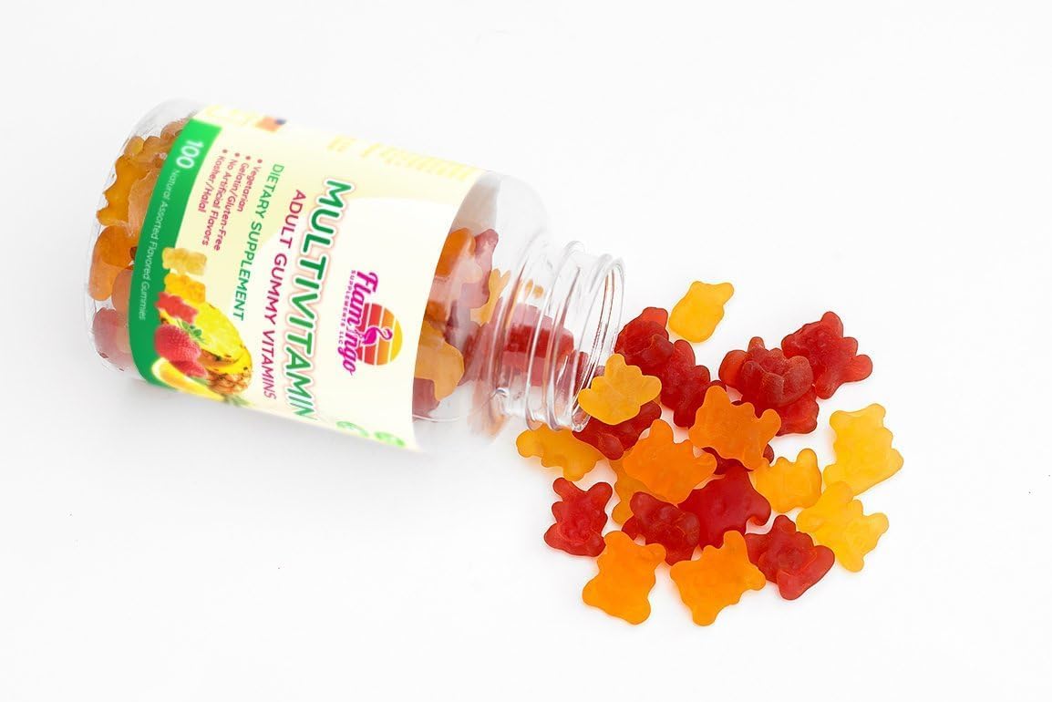 Flamingo Supplements Multivitamin Gummies | Vegan Friendly, Kosher Halal NO Gluten or Gelatin, no GMO| for Men