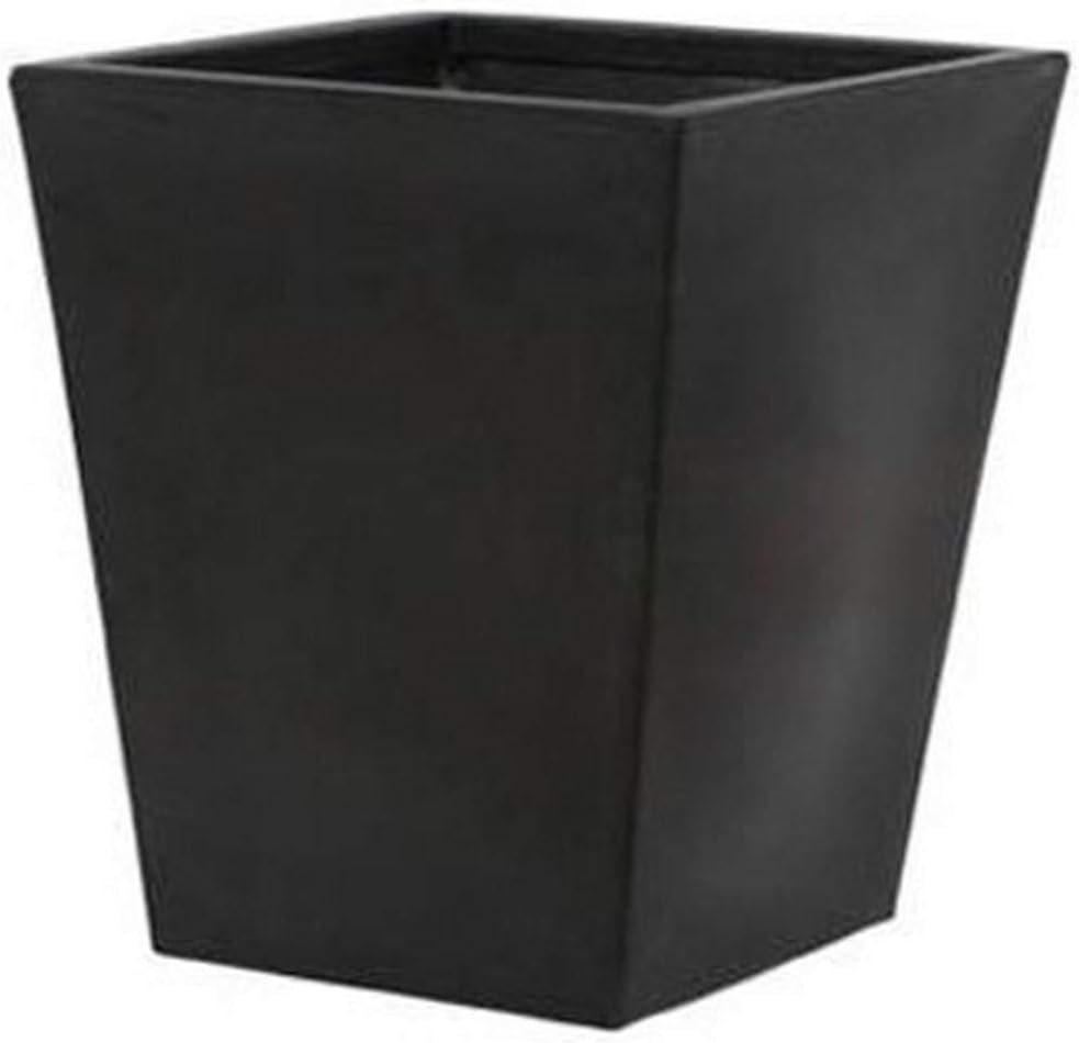 Tusco CT22BK Cosmo Square Planter, Black, 22-Inch