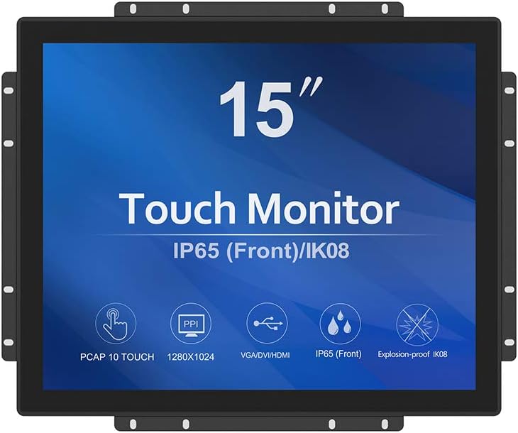GreenTouch 18.5 Industrial Touch Monitor Open Frame, HDMI/VGA/DVI Interface, Muliti Touch Capacitive Touch Screen Technology