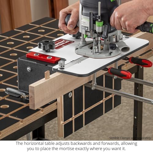 Woodpeckers Mortising Jig, Mortise + Tenon Jig, Easy to Cut Perfect Mortises With Your Plunge Router for Loose Tenon Joinery, Router Tool