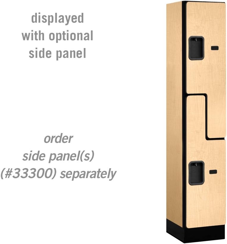Salsbury Industries Double Tier 'S' Style Designer Wood Locker, Mahogany, 5' 3" x 15"