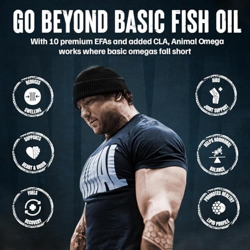 Animal Advanced Omega 3 Fatty Acids - 3500mg EPA DHA Fish Oil Omega 3 Supplement for Women & Men High Potency Blend with CLA GLA ALA for Brain Skin