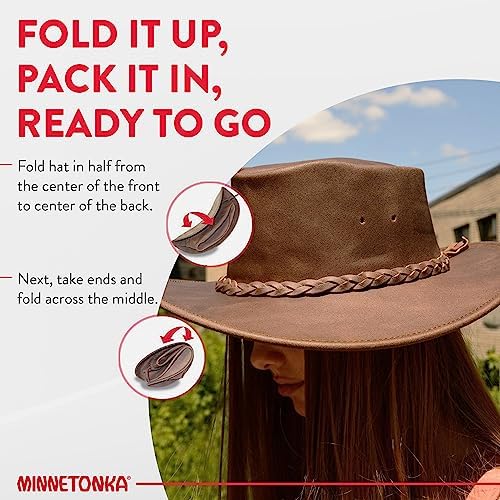 Minnetonka Unisex Fold Up Hat - Flat Reinforced Brim