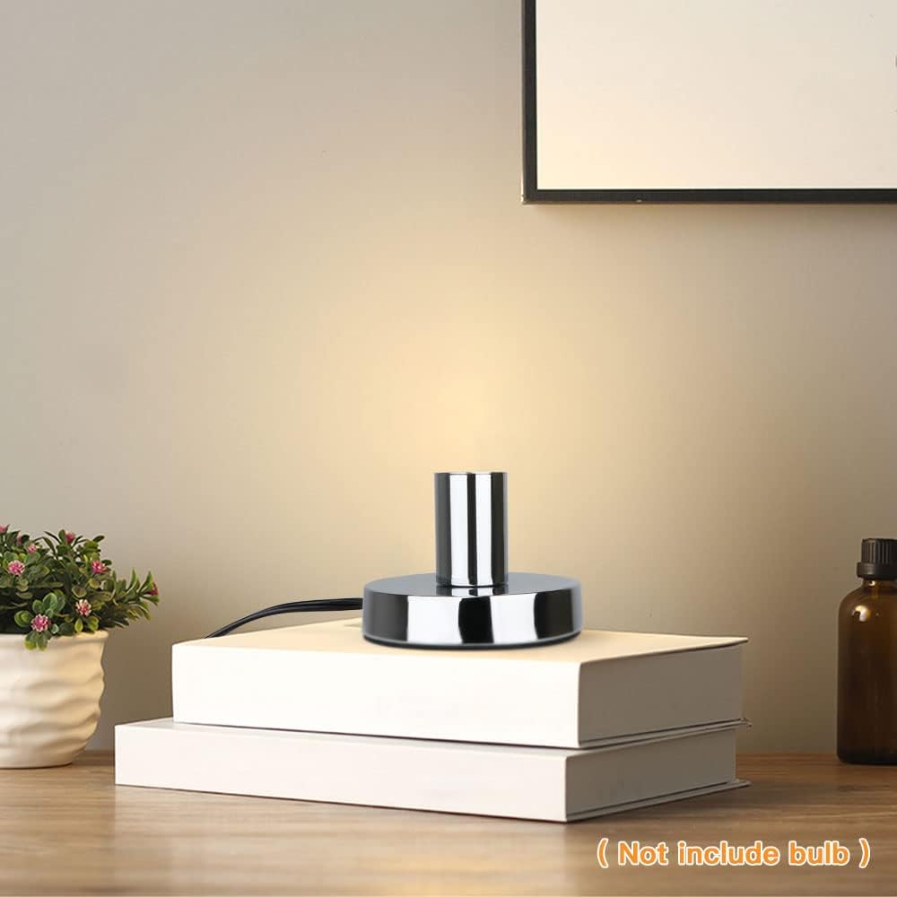 Helunsi Industrial Table Lamp Base, Black E26 E27 Lamp Base Without Shade
